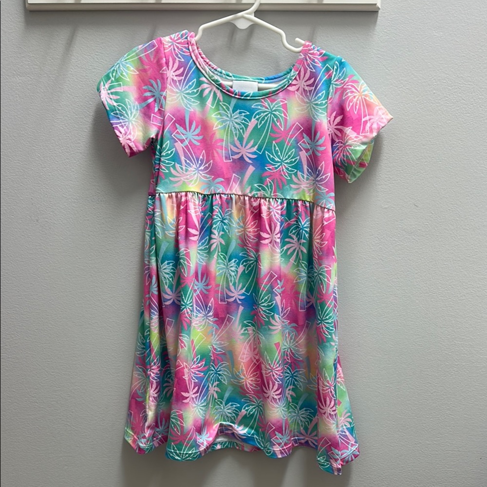 Flap Happy Multicolor Tropical Kids Dress